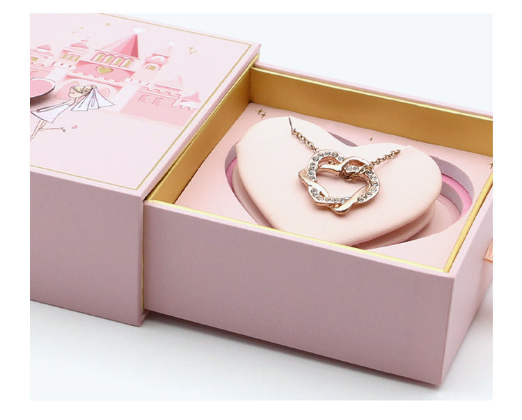 Love Castle Jewellery Box Ring Necklace Box